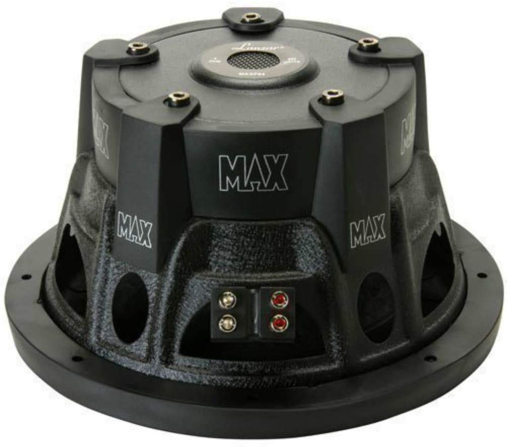 1 subwoofer LANZAR MAX PRO MAXP84 8" 20.00 cm 200 mm 400 rms i 800 wat max pojedyncza cewka 4 ohm pokrywa bagażnika drzwi samochodu, 1 sztuka