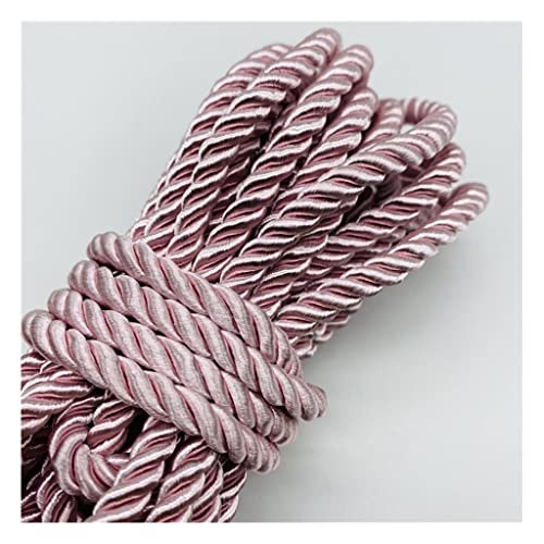 Corde tressée coton et nylon rose 6mm, finitions intérieures de style