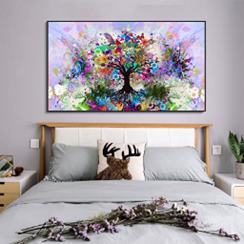 Peinture sur Toile Moderne Fleur Abstraite et Images Décor Maison 55x95