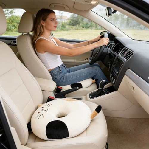 Cojín de asiento de espuma viscoelástica ergonómico con fundas lavables 4