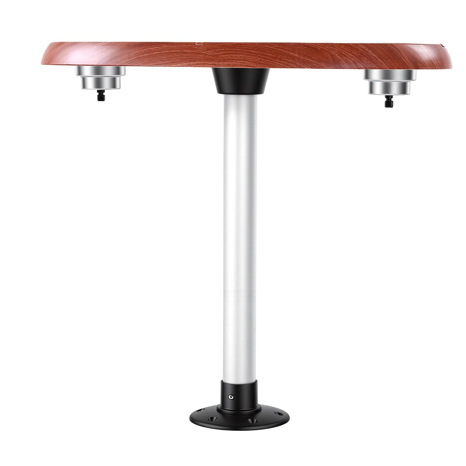 Asixxsix Tavolo per Barca, Tavolo per Marino Staccabile e Regolabile da 750 Mm X 450 Mm con 2 Portabicchieri e Foro di Drenaggio per Yacht, Adatto per Pranzo, Lavoro, Feste