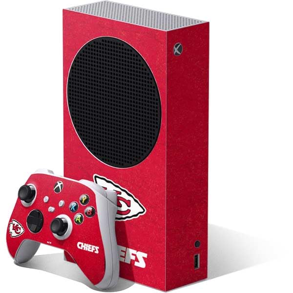 Skinit Decal Gaming Skin Compatible with Xbox Series S Bundle - Officially Licensed NFL Kansas City Chiefs Distressed Design