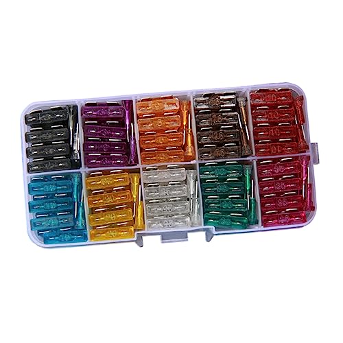 PartyKindom colección completa de fusibles para autos 100 piezas del 2a al 35a para vehículos medianos miniatura 1