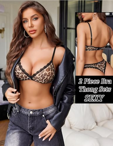 Image of Avidlove Wireless Lace Lingerie Set Floral Print Bra and Panty Sets 2 Piece