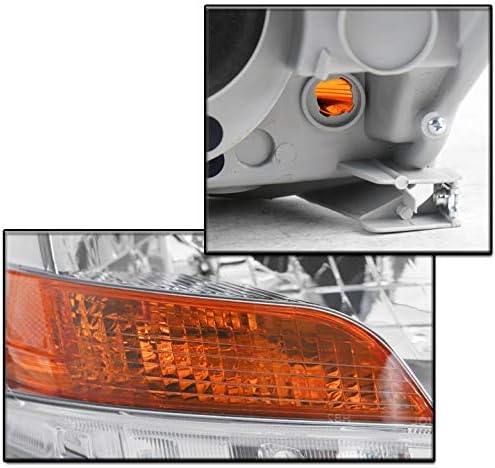 Replacement Chrome Headlight Headlamp Lamp Passenger Side Compatible with 2007-2012 Toyota Yaris Sedan 4DR