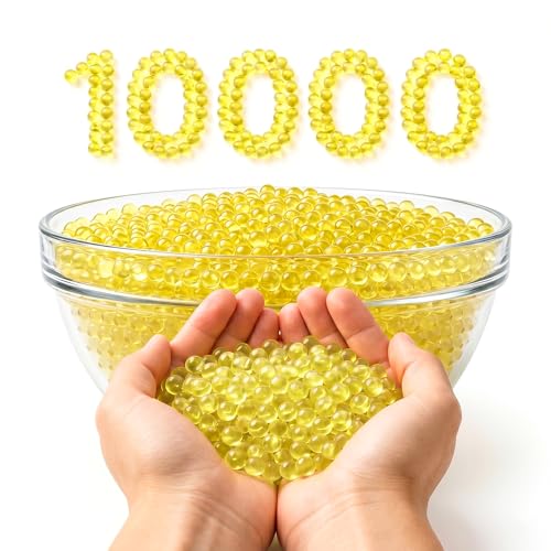 Image of Verat 1 Packet Gel Water Balls /Water Beads /Refill Water Bead /Gel Blaster Ammo /Water Balls for Gun /Gel Balls for Kids /Gel Blaster Balls in Bottle /7-8mm Non-Toxic Water Beads Gel Guns(10000 Yellow)