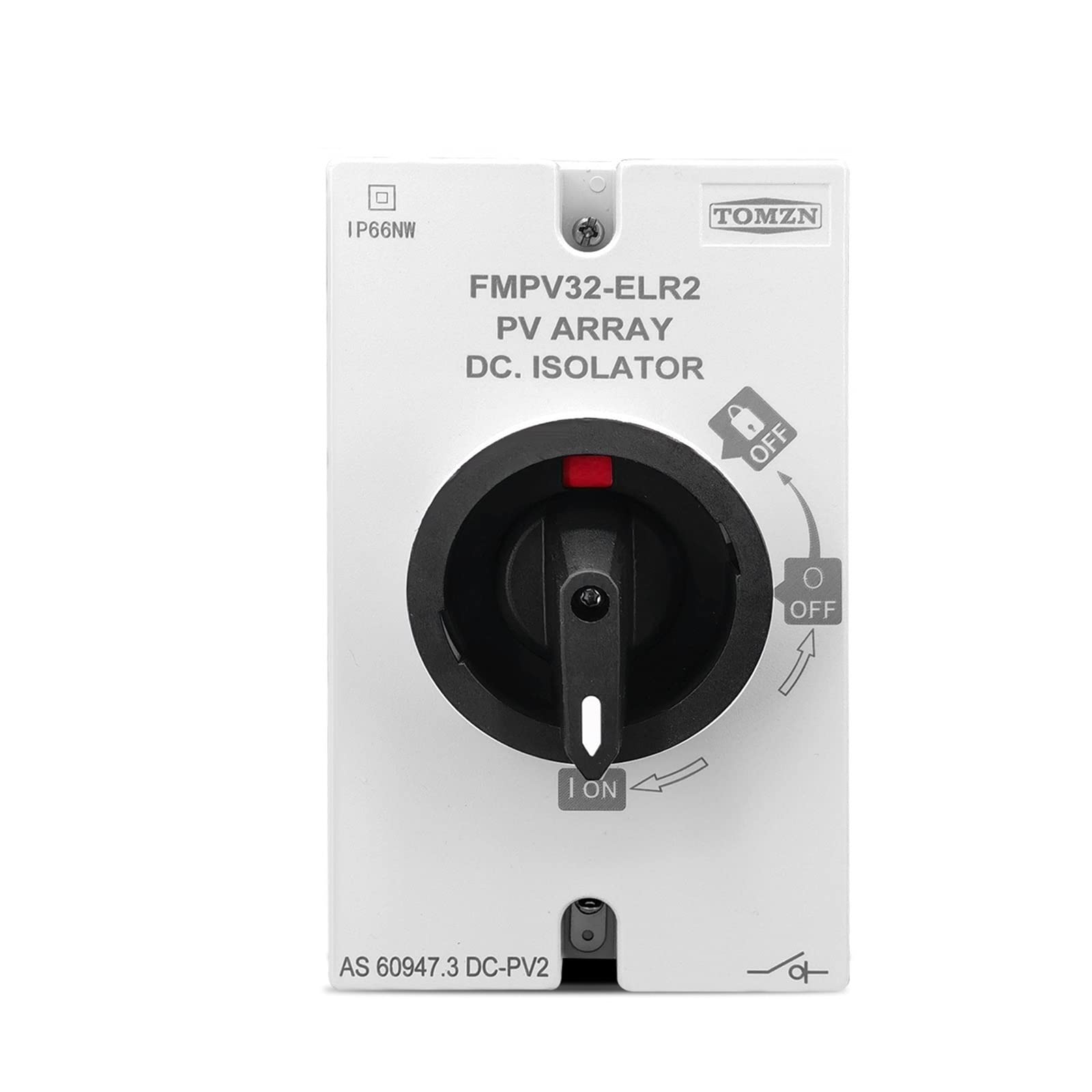 QRUYHBAJU 4P PV DC 1200V 32A IP66 Waterproof Solar Rotating Handle Isolator Rotary Switch Disconnector for Solar Distribution Box