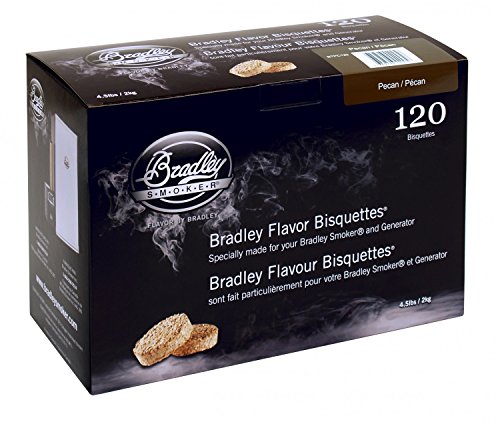 Bradley Smoker Bisquettes for Grilling and BBQ, Pecan Special Blend, 120 Pack
