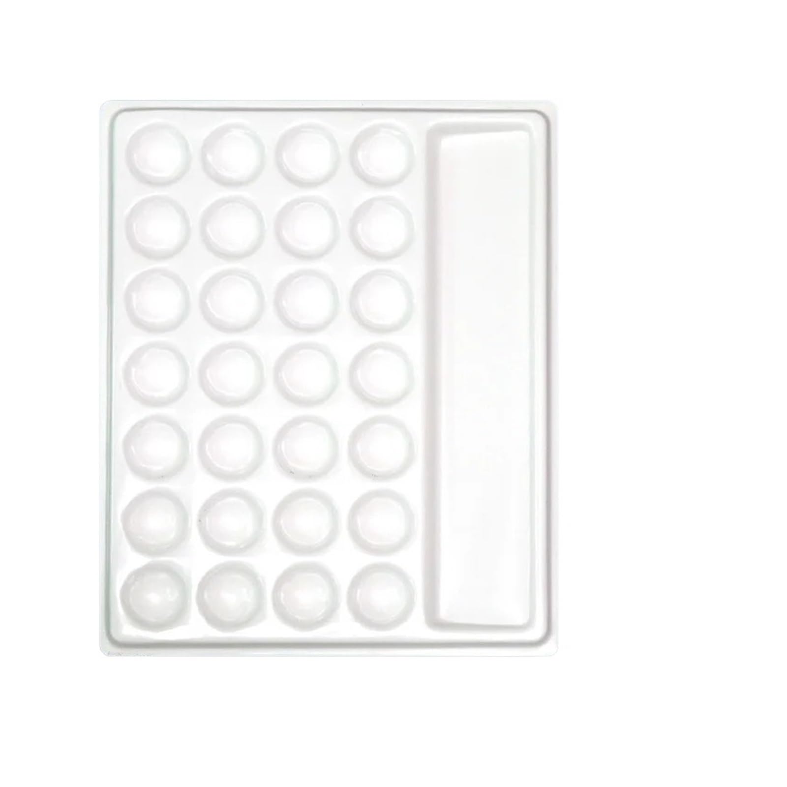 Ceramic Paint Palette Ceramic Artist Paint Palette, White Mixing Tray for Gouache Painting, Oil, Acrylic Tempera for Watercolour(18.8 * 15.3cm)