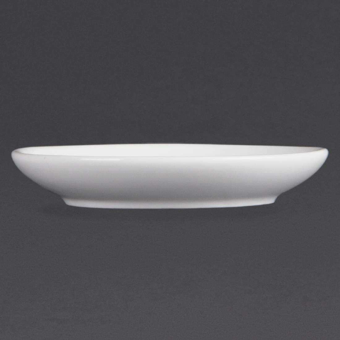 Olympia White Ware Espresso Saucers Porcelain White Plate Dishwasher Proof 12pc