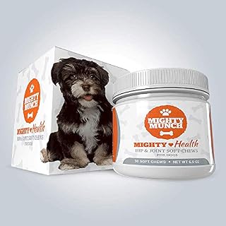 Mighty Munch Hip and Joint Soft Chew Glucosamine Supplements for Dogs –