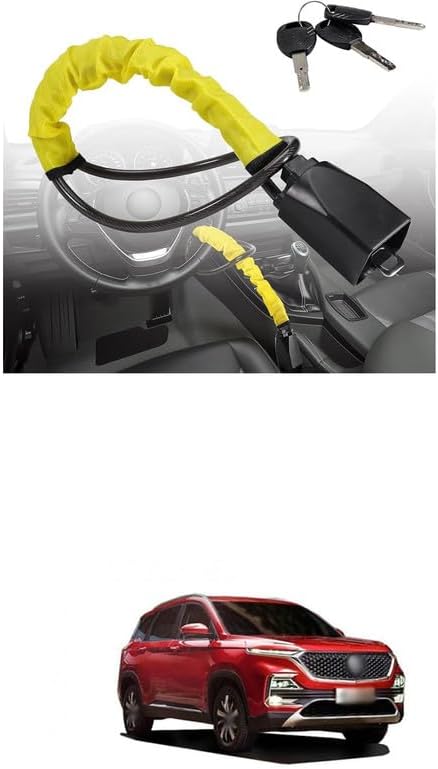 Steering Wheel Lock Seat Belt Lock Anti-Theft Device Steering Wheel Locks for Cars SUV Golf Cart Vehicle Security Antitheft Locking Devices Gear Lock Comfortable with He-ctor