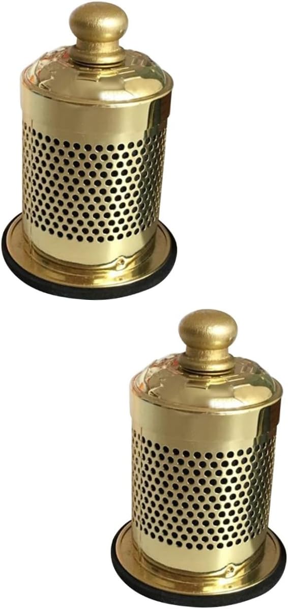 Healifty 2pcs Portable Moxibustion Box Temperature Copper Burner for Acupuncture for Neck Back and Shoulders Home Use Moxibustion Tool