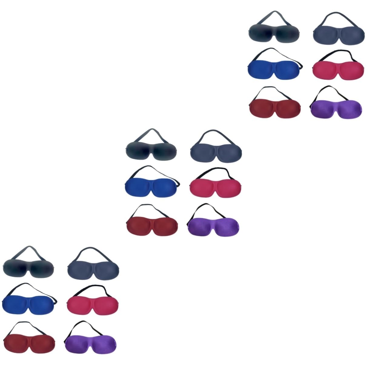 FOMIYES 18stücke Schlafmaske Ohne Nasenflügel Augenschutz Für Reisen Und Zuhause Schwarz Blau Rosé Cyan Und Für Ungestörten Schlaf