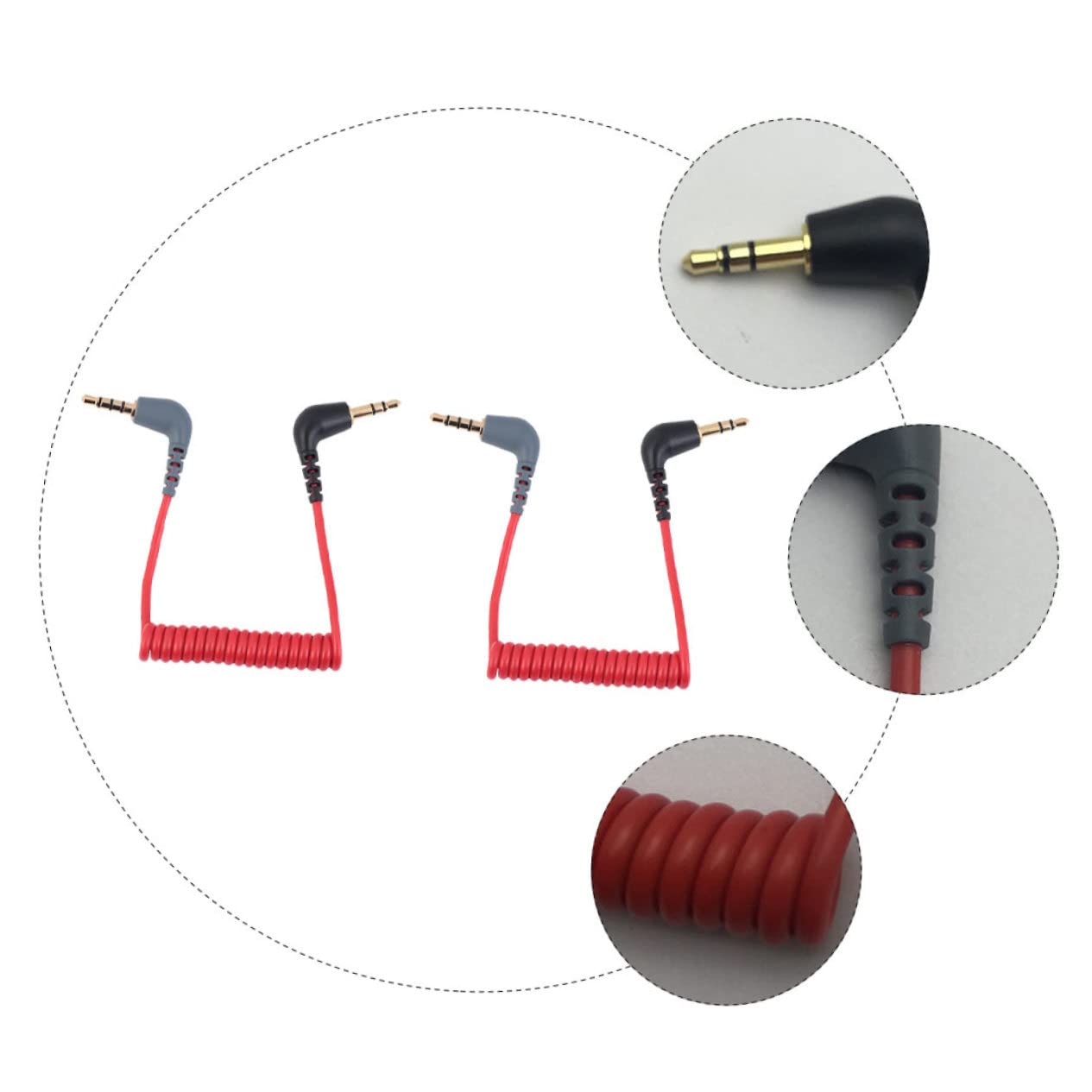 6pcs Microphone Transformation Cables to Audio Cable Extension Pure Enhanced Signal Transmission