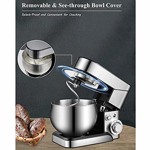 EXCLVEA Küchenmaschine Stand Mixer 1000W Elektrischer Küchenmischer Mit Teighaken Drahtpeitschen Schläger für Zuhause… – Bild 6