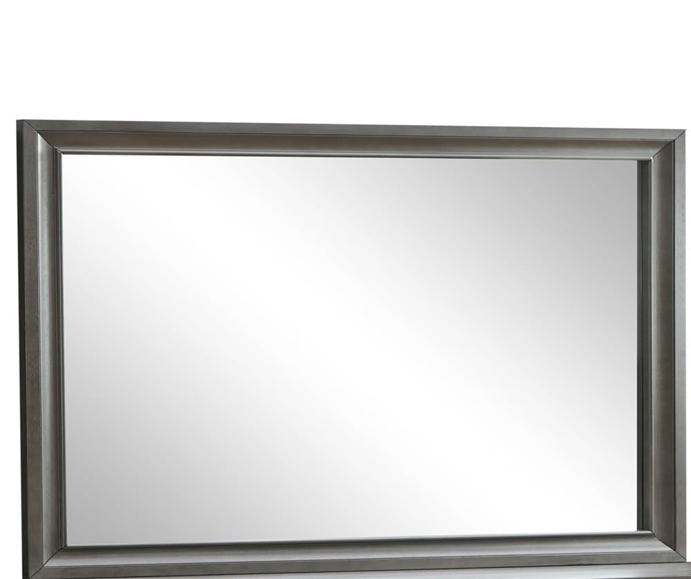 sofutoo Stylish Gray Mirror for Enhancing Space, Design with Clear Reflection, Bedrooms and Hallways, 37 x 46 in