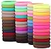 Produktbild Haarbänder Haargummis für dickes Haar Elastische Pferdeschwanzhalter Stirnband Haargummis Nahtloses Baumwollhaar Zubehör Keine Knicke (150 Stück, Multicolor)