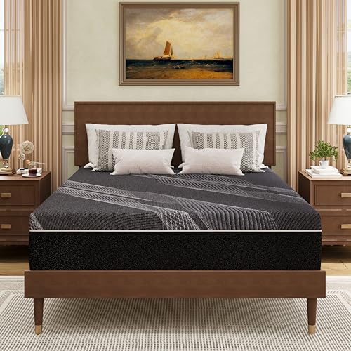Dyonery Full Mattress 12 Inch Charcoal Gel Memory Foam in a