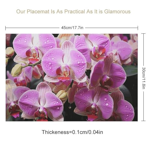 Sets de table orchidées pour décoration intérieure et extérieure de table - 3