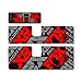 STAR SAM Adesivi Compatibili con ammortizzatore bici Fox Float X2 2021 Rosso 1 CMT