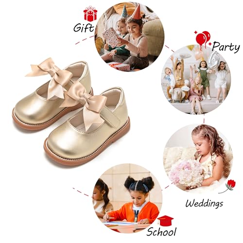 Image of PHIRAMIN Toddler Girl Mary Jane Dress Shoes-Little Girl School Uniform Shoes for Wedding Party