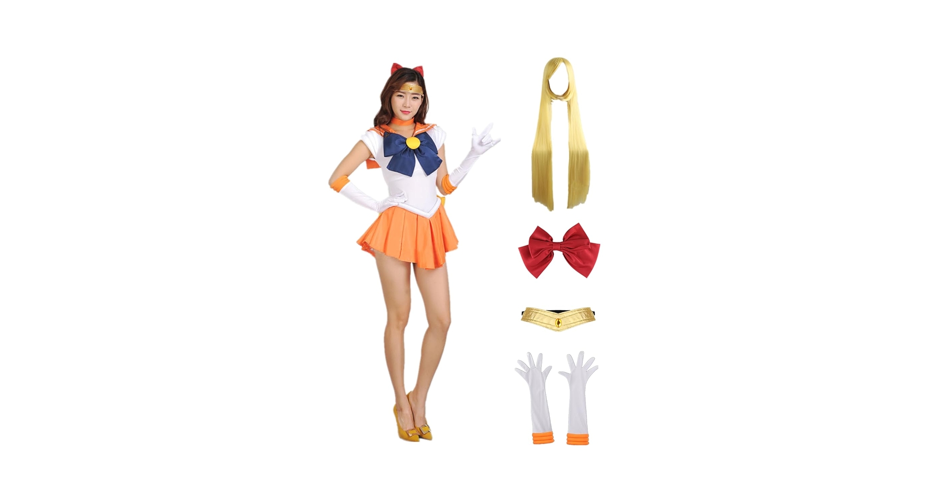 セーラーヴィーナス　M/Lサイズ　コスプレフルセット セーラーヴィーナス M/Lサイズ コスプレフルセット セーラー