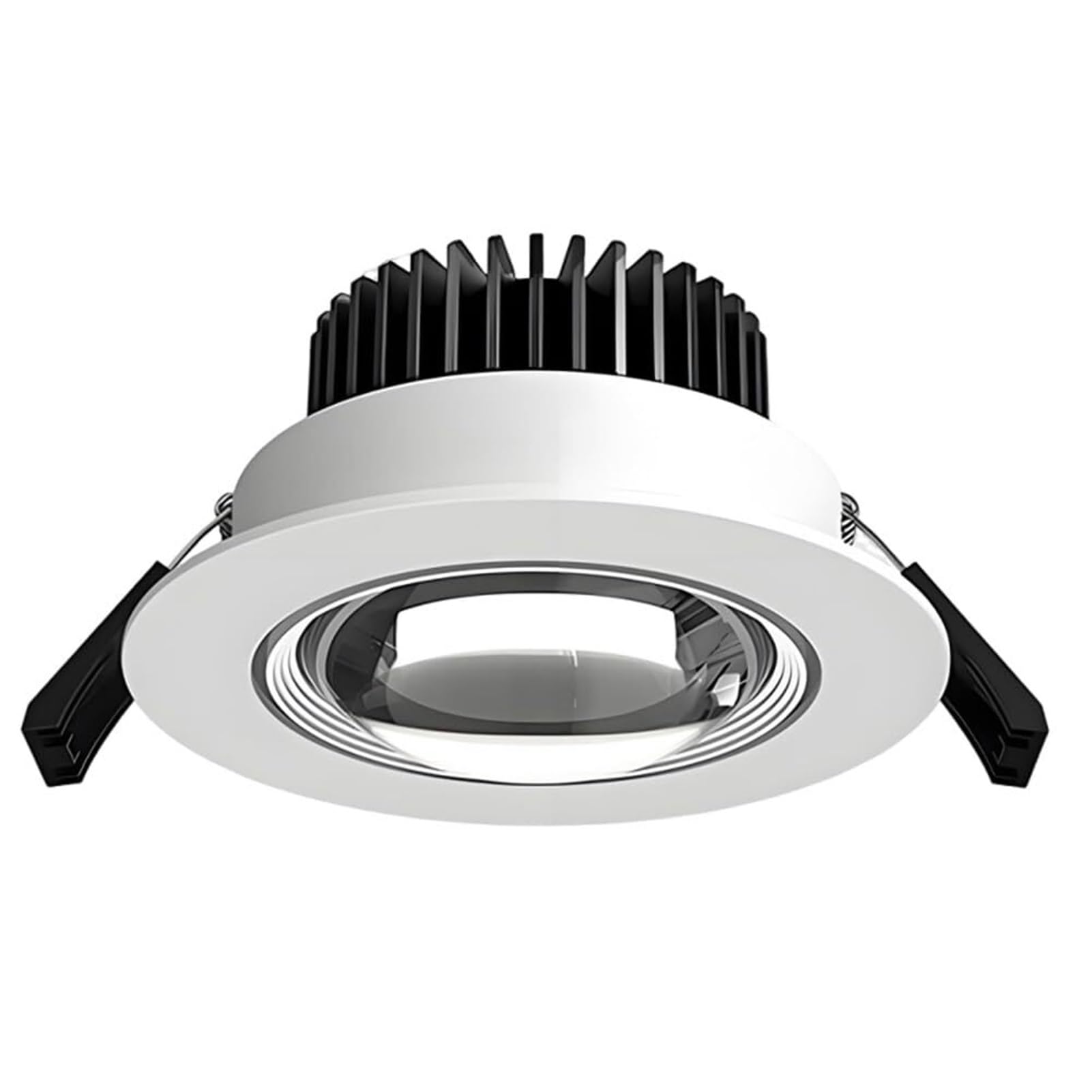 Anti Glare Cob Retrofit Recessed Light Dimmable Round Downlight 3000K 4000K 6000K CRI90 Rainbow Arc Small Hill Cut Size 70-80 Mm
