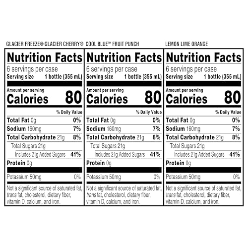 Image of Gatorade Thirst Quencher, Mashups Variety Pack, Cool Blue-Fruit Punch, Lemon-Lime-Orange, Glacier Freeze-Glacier Cherry, 12 Fl Oz (Pack of 18)