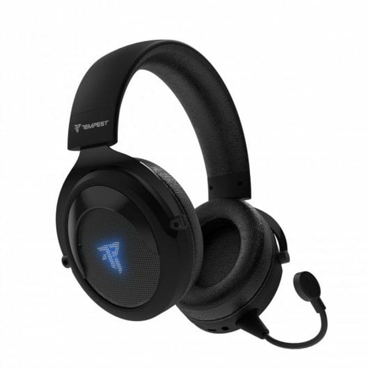 Tempest Emperor Cascos Gaming Inalámbricos con Micrófono, PC/PS5/Switch, Luz RGB, Wireless, Sonido Envolvente, Cascos Gamer Negros