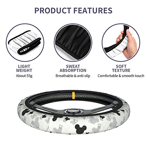 Custom Anime Steering Wheel Cover Universal 15 Inch Breathable Car Steering Wheel Covers Anti-Slip Odorless Car Interior Accessories For Women Men #TOP5