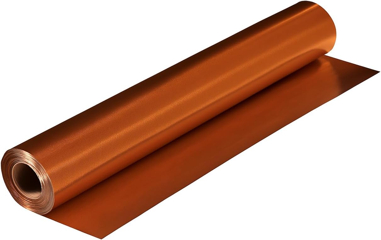 38 Gauge Aluminum Foil - 12 Inches x 25 Feet - Copper Roll Only