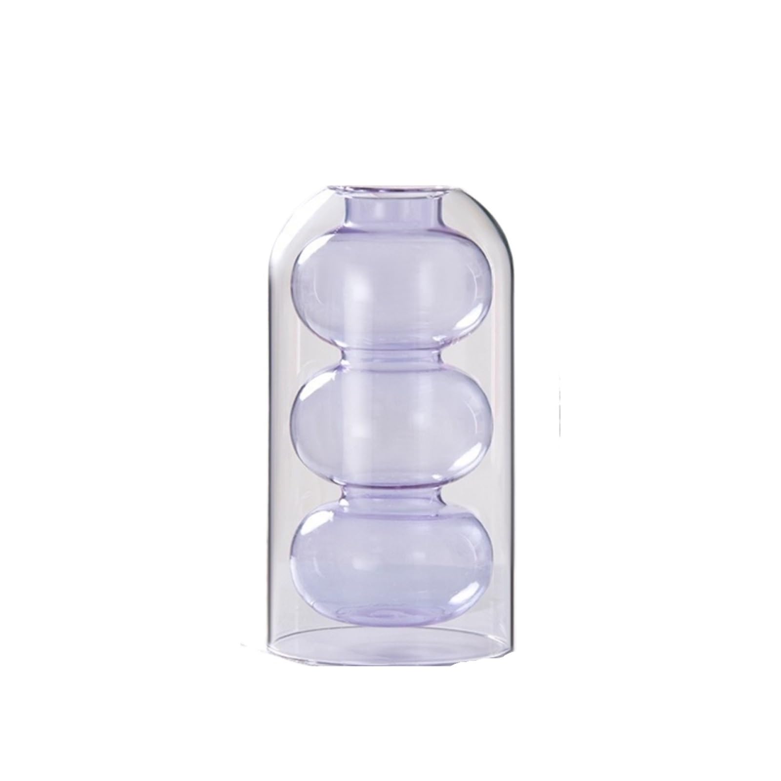 QuxetlRyz Glass Hydroponic Vase Colored Glass Vase Simple Living Room Flower Arrangement Dry Flowers for Wedding Centerpieces Home Decoration(Purple)