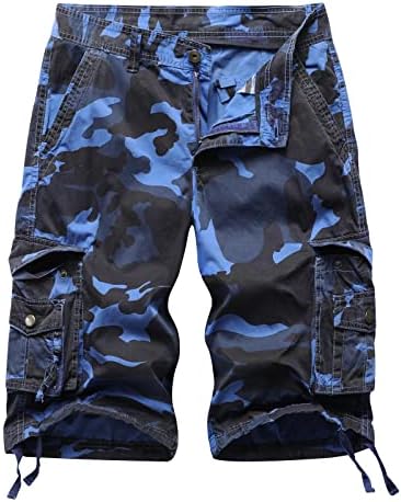 DGWZ Mens Cargo Shorts Multi Pockets Twill Cotton Relaxed Fit Outdoor Camo Cargo Short for Men