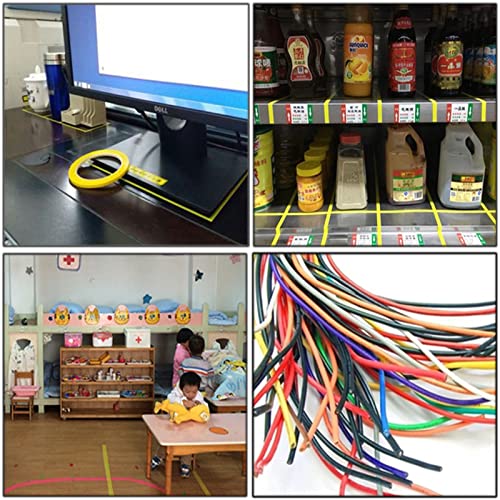 WUDQIJI Whiteboard-Klebeband, 5 mm x 66 m, 6 Rollen, 6 Rollen, für Kunst- und Handwerksmarkierungen