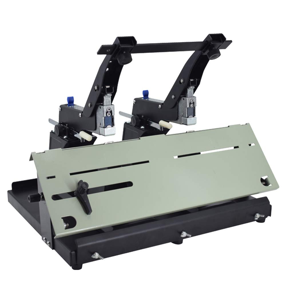 Hanchen Grapadora Manual con Doble Cabeza 60 hojas Profundidad Ajustable 0-100mm para Oficinas Papelerías Escuelas
