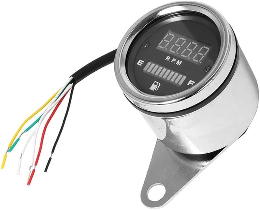 Motorcycle Odometer Gauge 12V Motorcycle LED Digital Tachometer Tachometer Odometer Speed Meter Gauge Universal For Motorbike