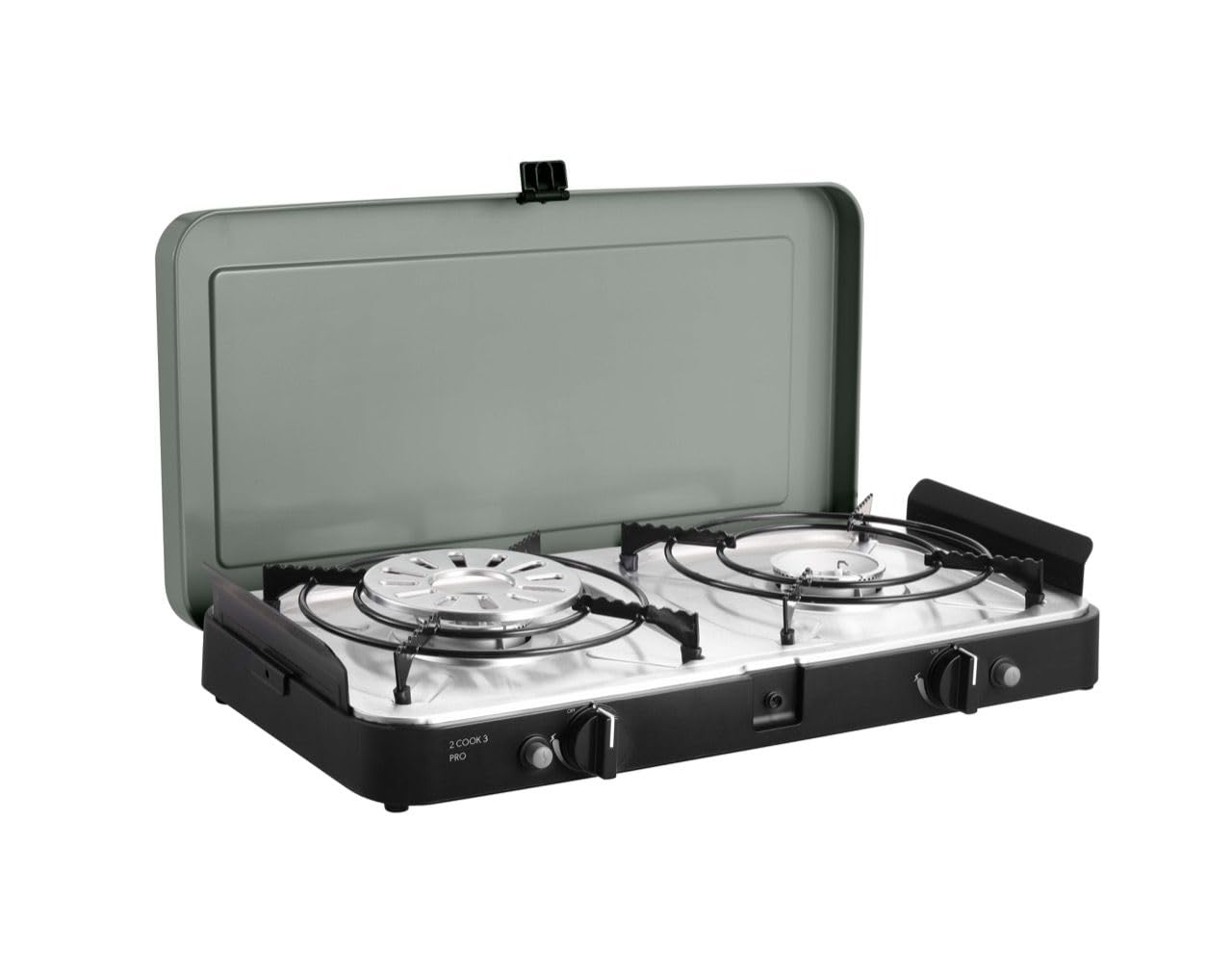 CADAC - 2-Cook 3 Pro Deluxe – grill stołowy – 50 mbar – grill kempingowy – do grillowania na zewnątrz – stal – aluminium – tworzywo sztuczne – grill gazowy – w zestawie torba transportowa