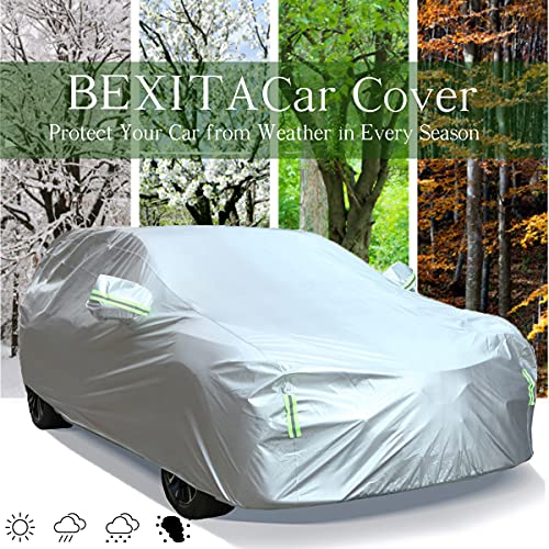 Image of Car Cover Waterproof Full Car Cover for Automobiles All Weather Windproof Snowproof UV Protection