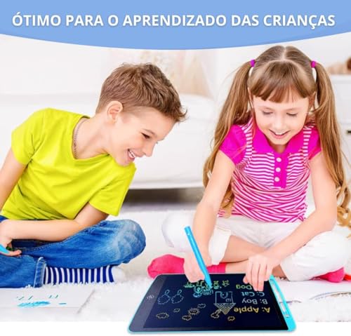 Tablet LCD 8,5 Polegadas Infantil com Caneta para Escrever e Desenhar, Rosa