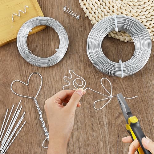 Basteldraht 2mm x 50m, Draht Zum Basteln Aus Aluminium, Wire Rostbeständig Und Leicht Formbar, Silberdraht Zum Basteln Kann Zur Herstellung Von Dekorationen Oder Persönlichem Schmuck Verwendet Werden