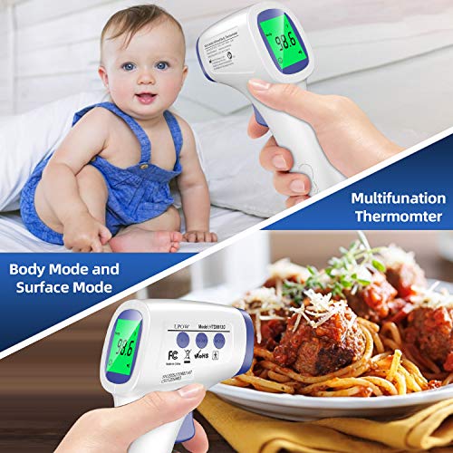 Non Contact Thermometer Forehead Digital Thermometer for Adults, Medical Infrared Thermometers for Fever with Instant Accurate Reading and LCD Display for Body and Surface - Thumbnail 4
