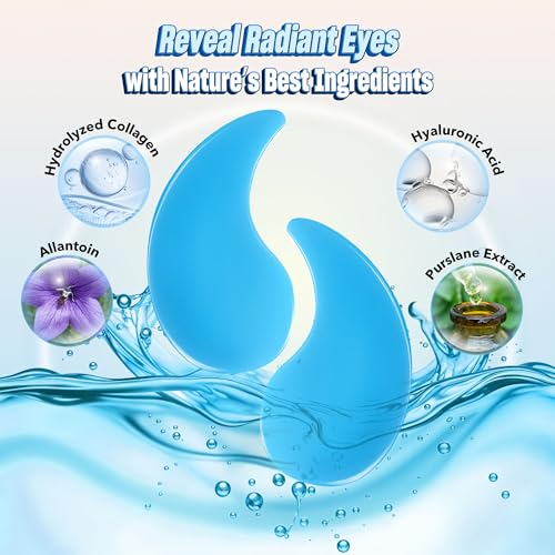 Image of NAZANO Under Eye Patches - 60 Pack Eye Masks | for Puffy Eyes, Dark Circles, Bags & Wrinkles with Collagen & Hyaluronic Acid - Eye Care Pads for Daily Skincare (Blue)