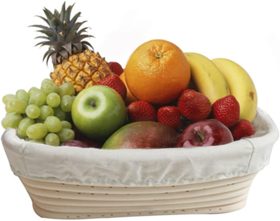 4pcs Triangular Proofing Basket Hand Woven Rattan Fermentation for Home Baking Khaki Cover for Sourdough and Artisan Breads