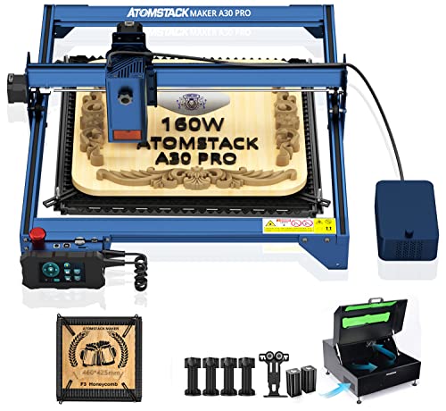 Atomstack Máquina De Grabado Láser A30 Pro, Cortador Láser De 33 W Con Placa Protectora F3, Rodillo Giratorio Láser R3 Pro, Caja Protectora B1, 400 X 400 Mm Para Cortador Láser Y Máquina De Grabado Atomstack Máquina De Grabado Láser A30 Pro, Cortador Láser De 33 W Con Placa Protectora F3, Rodillo Giratorio Láser R3 Pro, Caja Protectora B1, 400 X 400 Mm Para Cortador Láser Y Máquina De Grabado