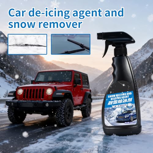 Vitres gelées bloquées ? Spray de dégivrage pour pare-brise polyvalent 500ml