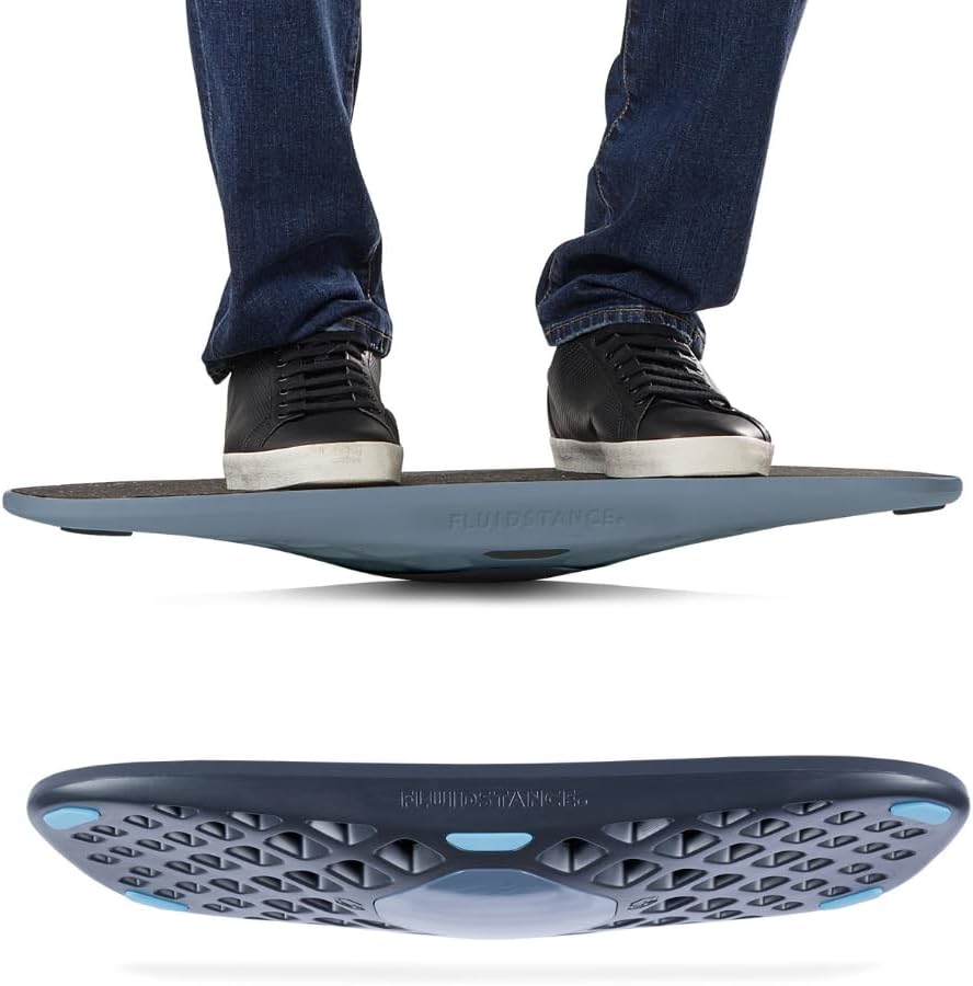 FluidStance The Plane by - Premium Motion Board - Standing Desk Balance Board - Designed to Keep the Body Moving - Improve Balance - Enhance Focus without Disrupting Workflow (Cumulus)