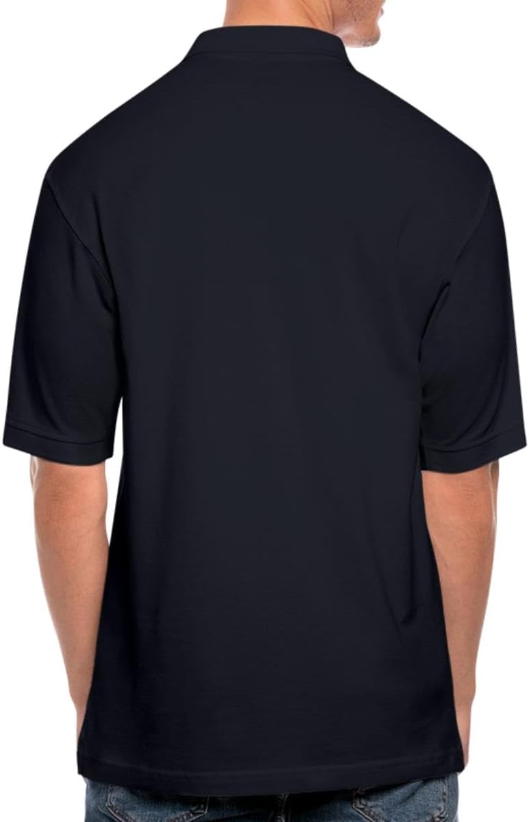 Spreadshirt Universal Monsters Frankenstein Embroidery Design Men's Pique Polo Shirt - Image 2