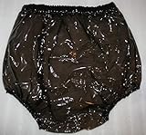  PVC Top Adult Baby Inkontinenz Windelhose Gummihose schwarz glasklar (2XL)