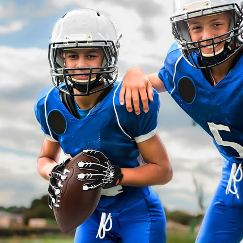 RSPGO Kids Football Gloves Youth Enhanced Grip Silicone Wide Receiver Gloves,Spider Upgrades M/L